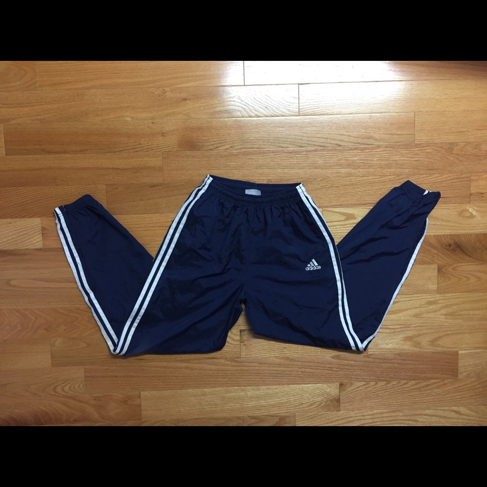 Adidas Windbreaker Jogger Track Pants Navy Blue S